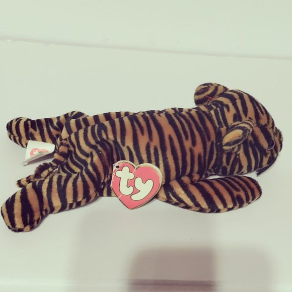 Ty Beanie Babies Dark Version Stripes The Tiger 1st Generation with TyTags. - Picture 1 of 9